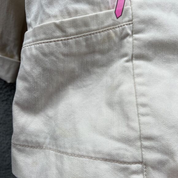 Anthropologie Cartonnier Women's Size 8 Denim Kittery Blazer Jacket Elbow Patch - Picture 3 of 12